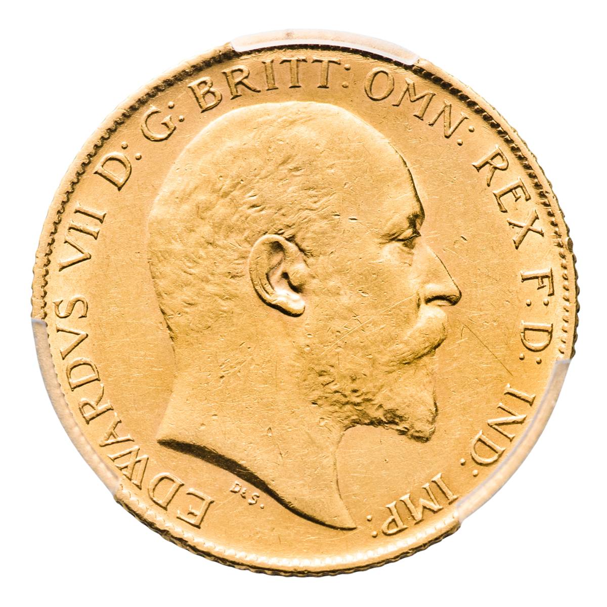 1909 Perth Edward VII Gold Half Sovereign PCGS AU58