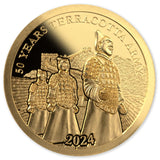 Terracotta Army 50th Anniversary 2024 $5 1/2g Gold Proof Coin