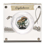 Diplodocus 2024 50p Coloured Silver Proof Coin