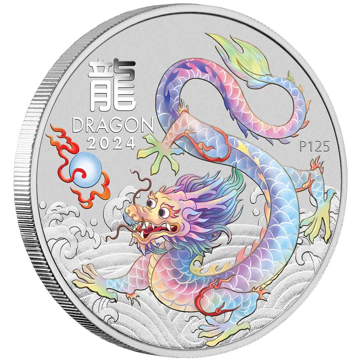 Brisbane ANDA Money Expo 2024 $1 Lunar Year of the Dragon 1oz Silver Coin in Card