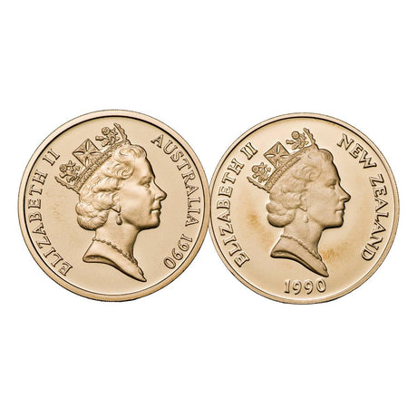 Australia ANZAC 75th Anniversary 1990 $5 Aluminium-Bronze 2-Coin Proof Set
