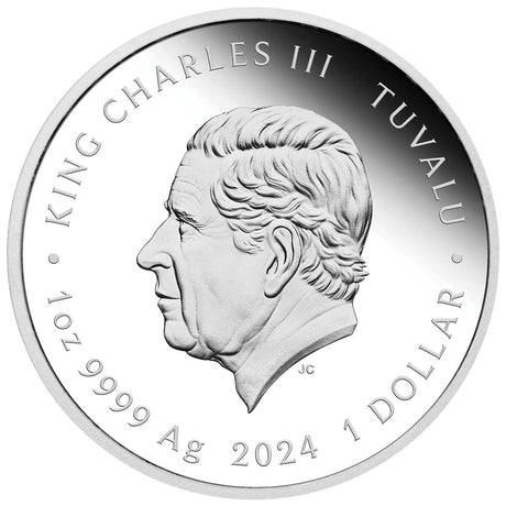 Bon Scott 2024 $1 1oz Silver Proof Coloured Coin