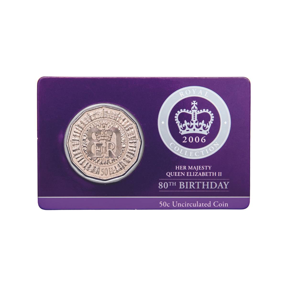 Australia Elizabeth II 80th Birthday 2006 50c Cupro-Nickel Uncirculated Coin