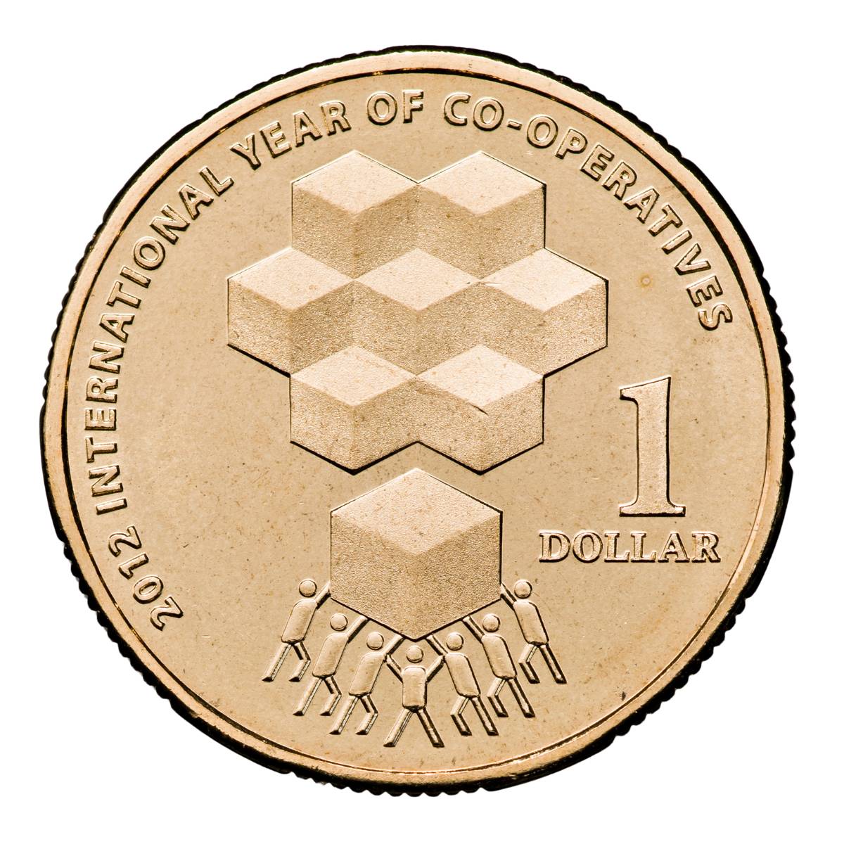 Australia International Year of Co-operatives 2012 $1 Aluminium-Bronze Uncirculated Coin