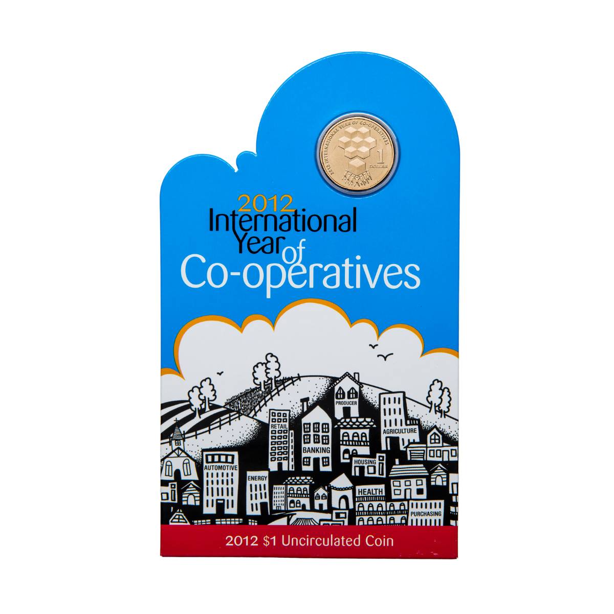 Australia International Year of Co-operatives 2012 $1 Aluminium-Bronze Uncirculated Coin