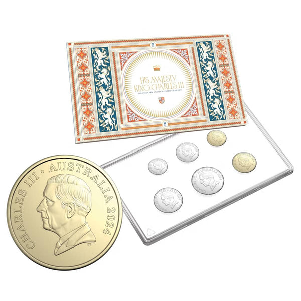 Australia uncirculated coin set セット Australia 2024 His Majesty King Charles III 6-Coin Mint Set