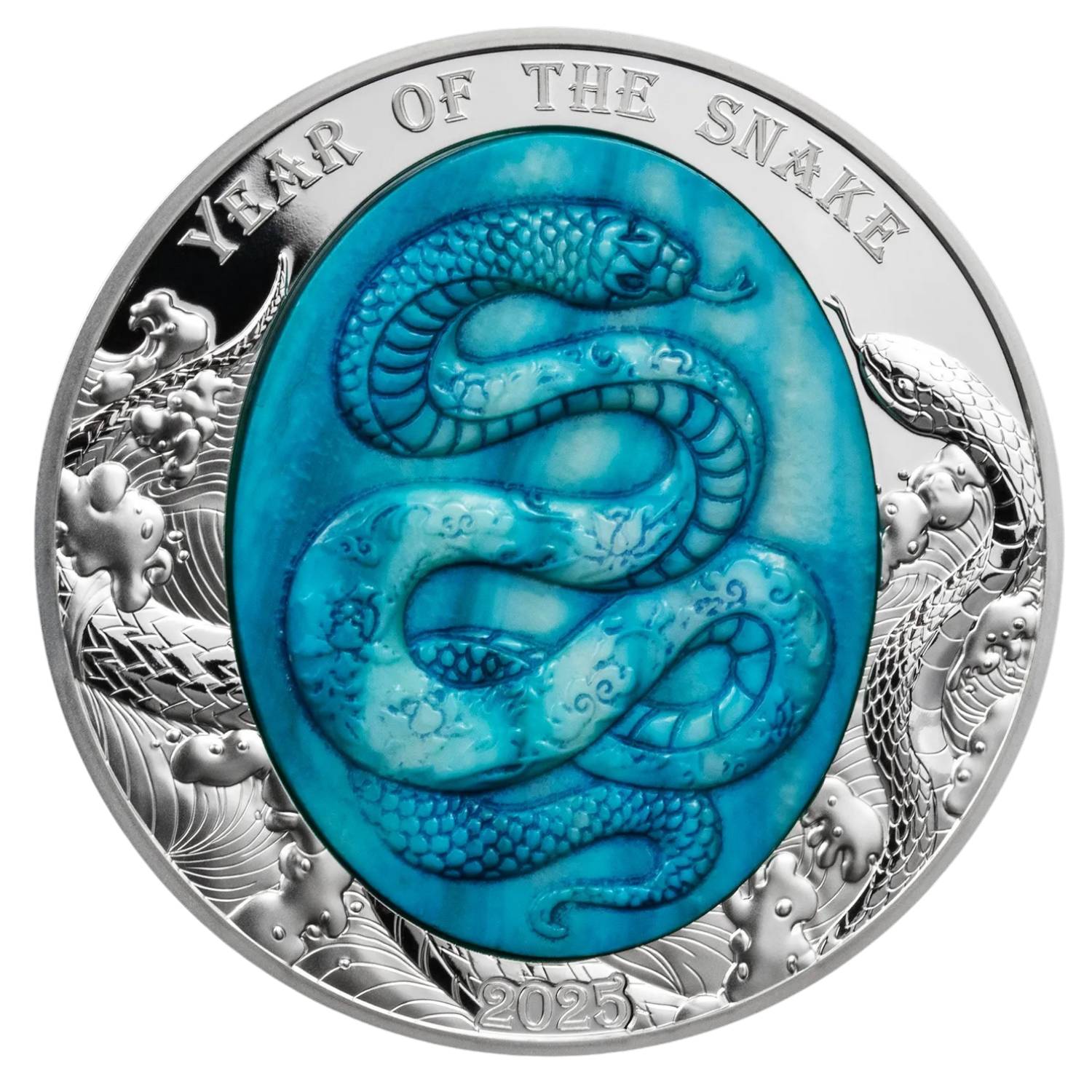 2025 Snake the of Year oz 5 プレート 2025 Snake the of Year  Copper Fine .999 Round アンティーク雑貨