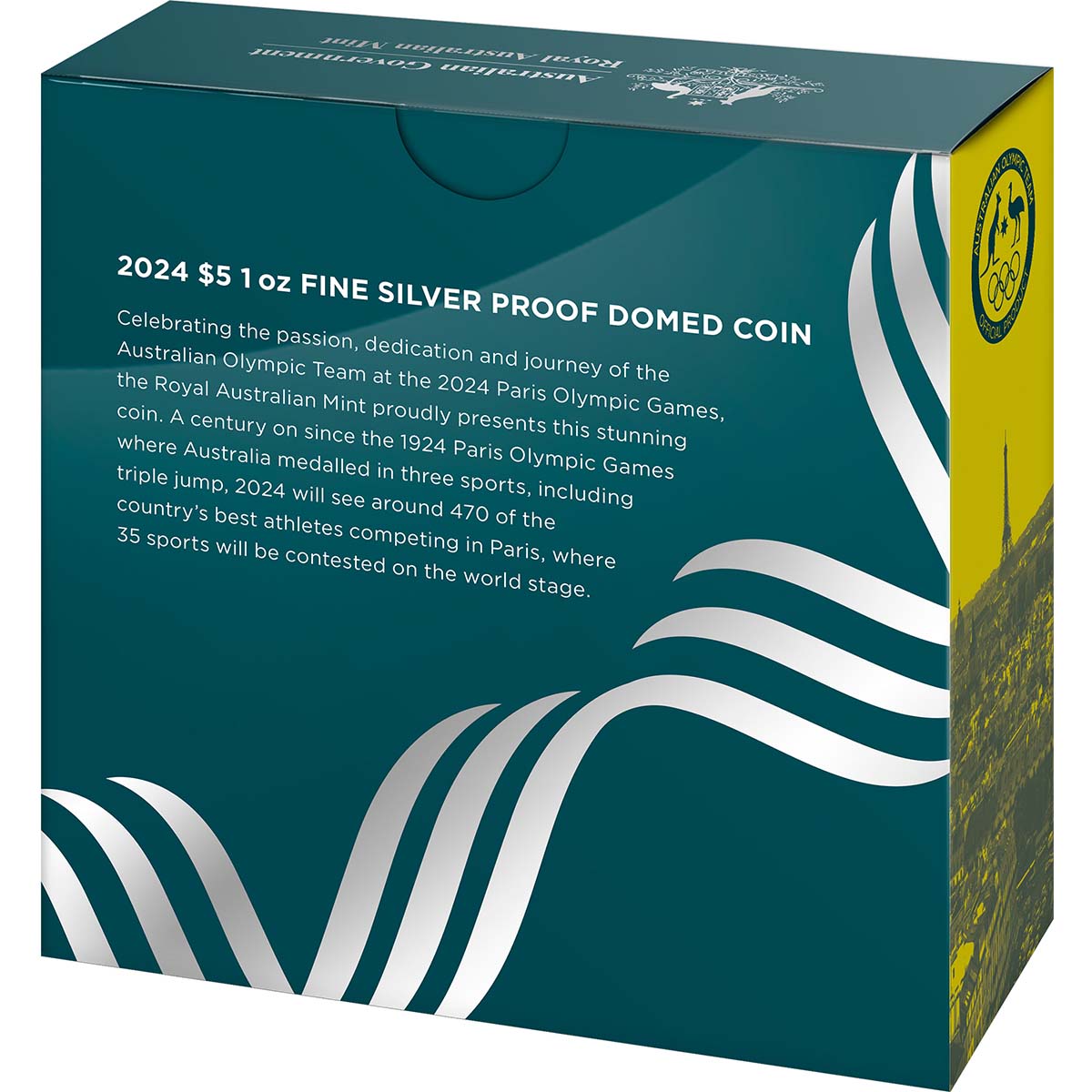 Australian Olympic Team 2024 $5 1oz Fine Silver Proof Domed Coin
