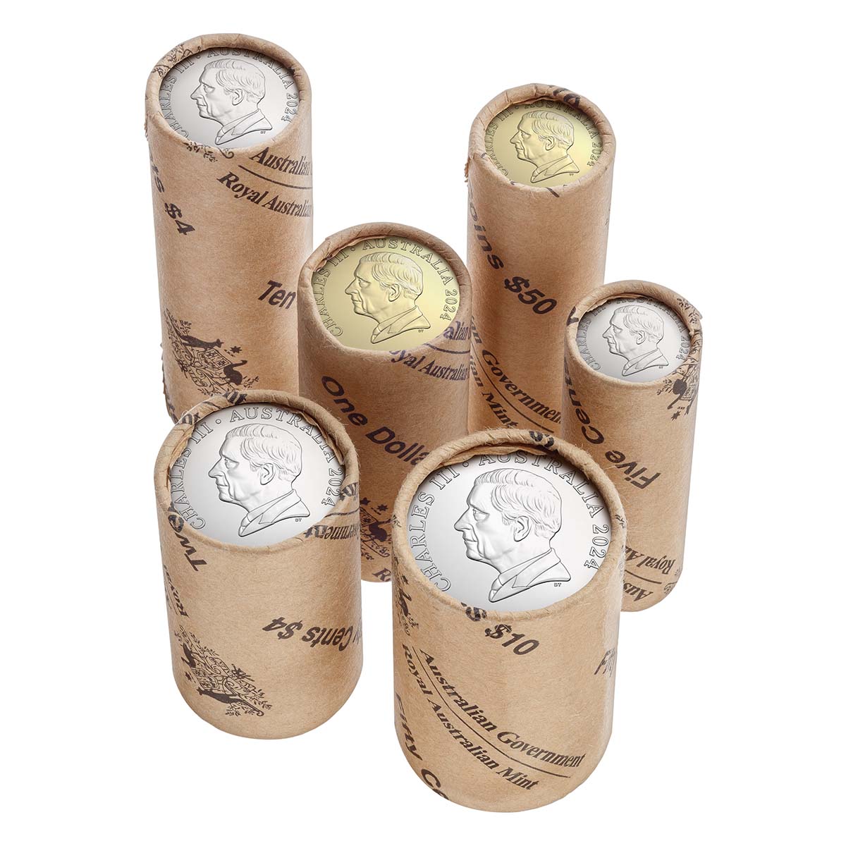 Australian King Charles III 2024 Cupro-Nickel Premium Rolled Coin