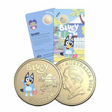 Australian Bluey Dollarbucks - Bluey 2024 $1 Al-Br Coloured Uncirculated Coin