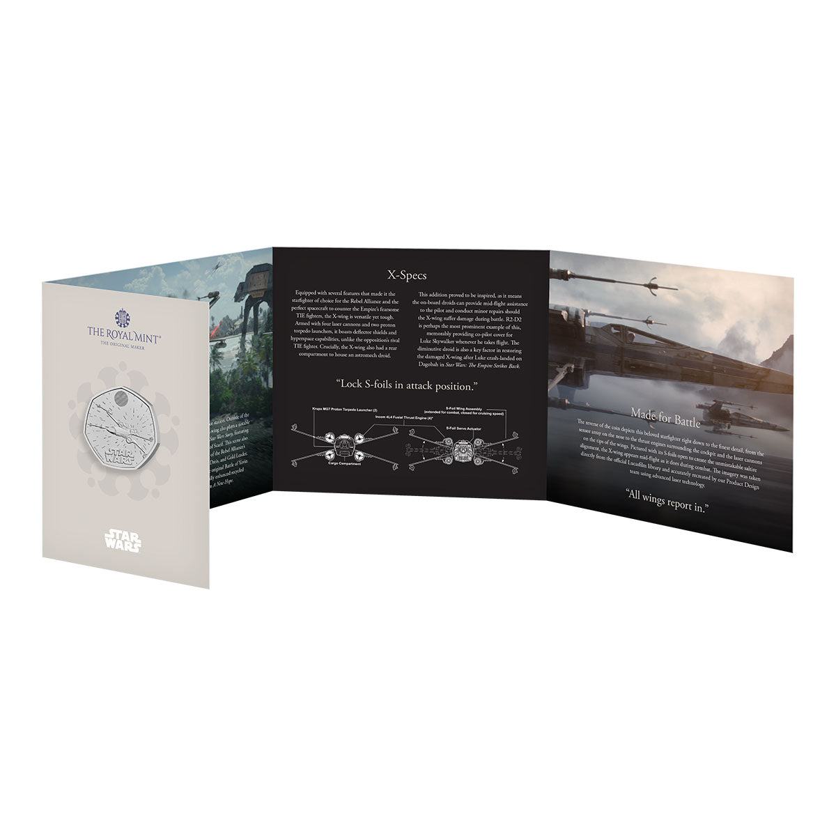 Great Britain Star Wars X-Wing 2024 50p Cupro-Nickel Brilliant Uncirculated Coin