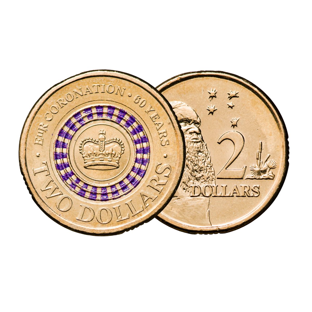 Australia 2013 $2 Aboriginal Elder & Coronation 60th Anniversary Aluminium-Bronze Uncirculated Coin Pair