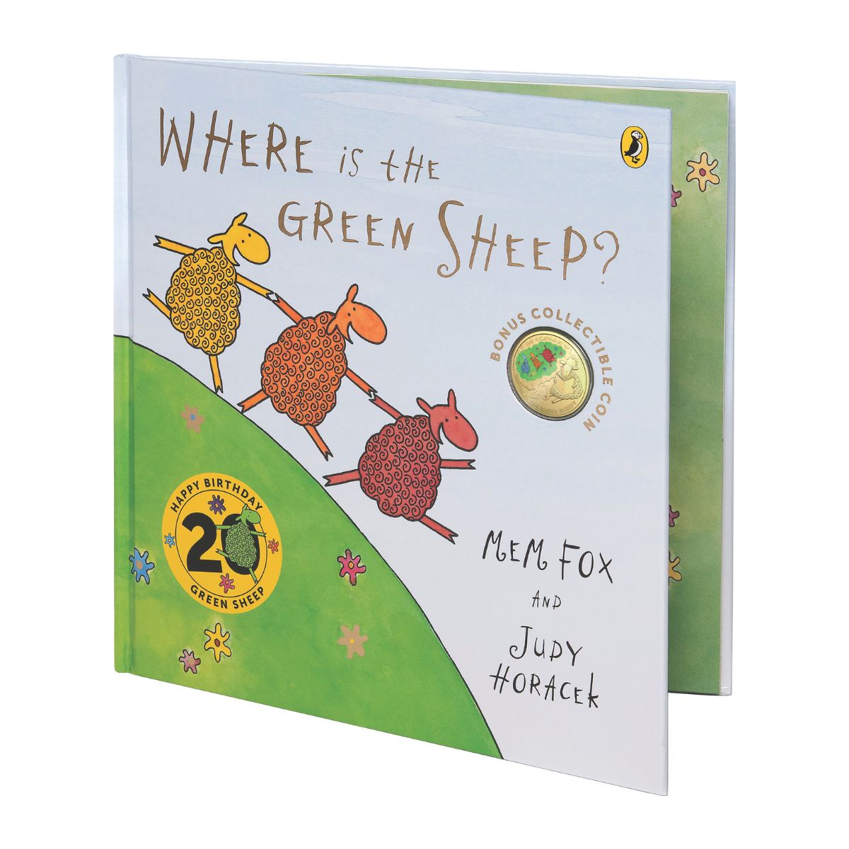 Australia Where is the Green Sheep 20th Anniversary 2024 20c Gold-plated Colour Cupro-Nickel Uncirculated Coin Deluxe Special Edition Book