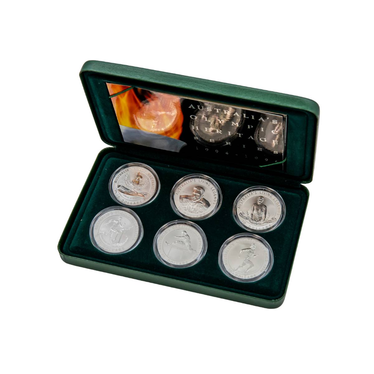 Australia 1994-96 $10 Olympic Heritage 6-Coin Silver Uncirculated