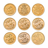 Complete 1817-2026 Monarchs Gold Sovereign 9-Coin Collection
