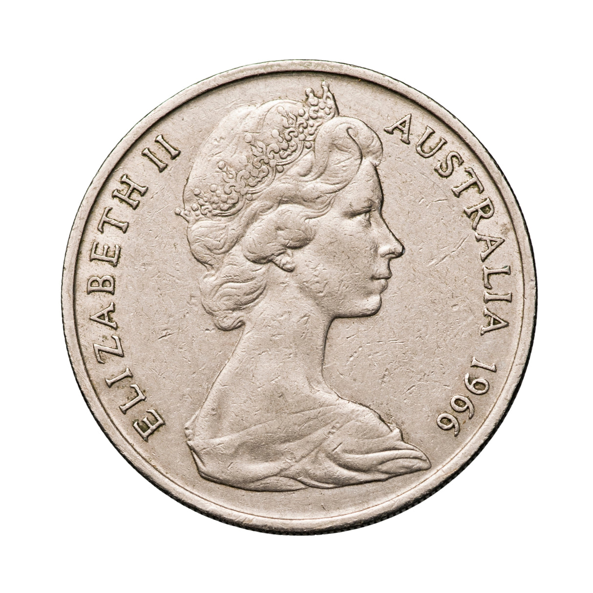 Australia 1966 20c Wavy '2' Extremely Fine Coin