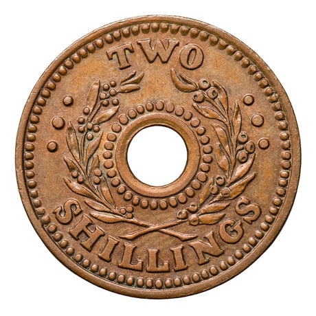Australia WWII Internment Camp Two Shillings Token about Uncirculated