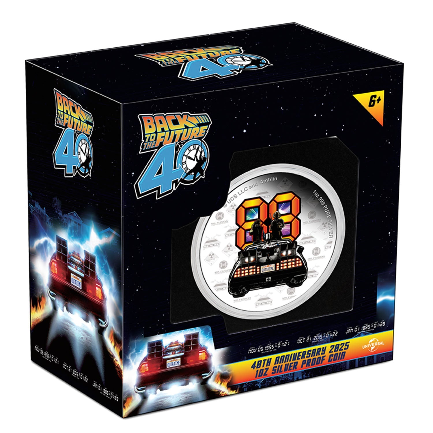 Back to the Future 40th Anniversary 2025 $2 1oz Silver Proof
