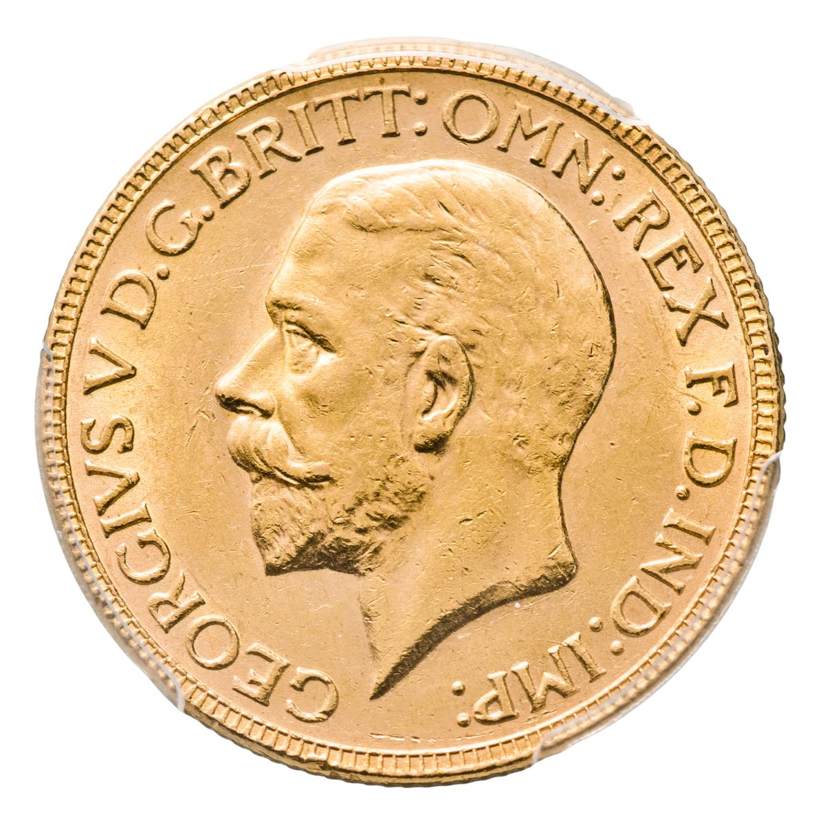 1929 Perth George V Gold Sovereign PCGS AU58 about Uncirculated