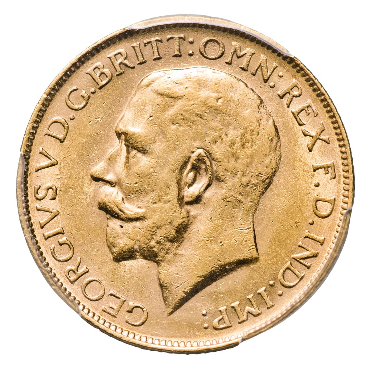 1923 Perth George V Gold Sovereign PCGS AU58 about Uncirculated