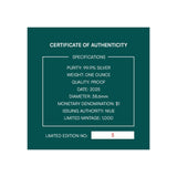 Colours of Australia 2025 $1 Evergreen Rainforests 1oz Silver Proof Coin