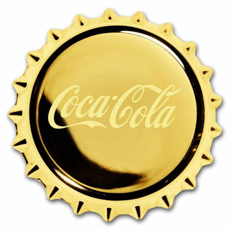 Coca-Cola 2025 $8 Bottle Cap Shaped Gold Coin