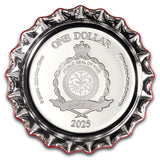Coca-Cola 2025 $1 Bottle Cap Shaped Silver Coin