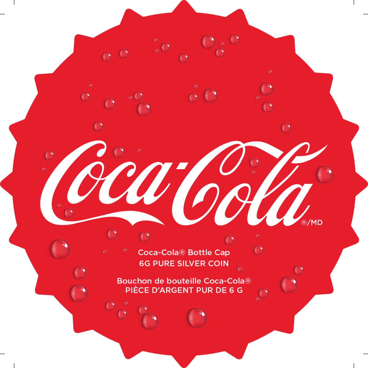 Coca-Cola 2025 $1 Bottle Cap Shaped Silver Coin