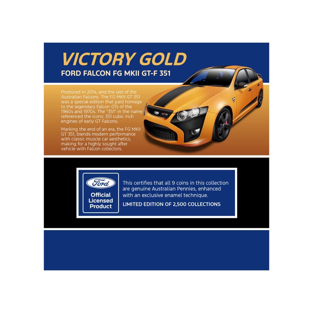 Ford Australia 100th Anniversary Enamel Penny 9-Coin Collection