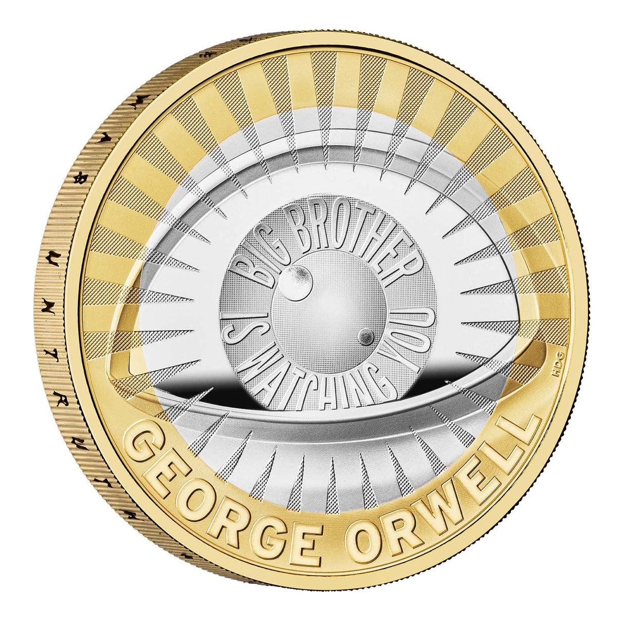 Great Britain George Orwell 2025 £2 Bimetal Silver Proof Coin