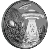 Alien Abduction 2025 $1 1oz Silver Black Proof Coin
