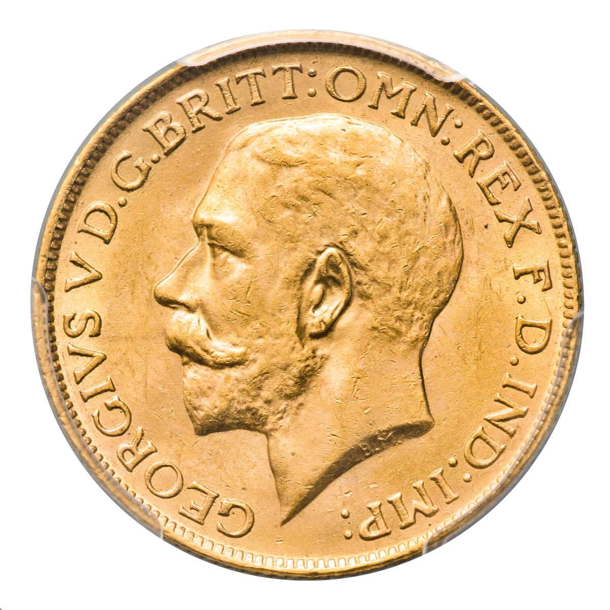 George V 1922M Gold Sovereign PCGS MS63 (Choice Uncirculated)