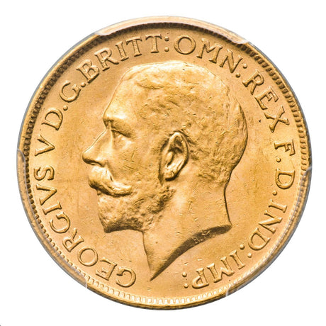 George V 1922M Gold Sovereign PCGS MS63 (Choice Uncirculated)