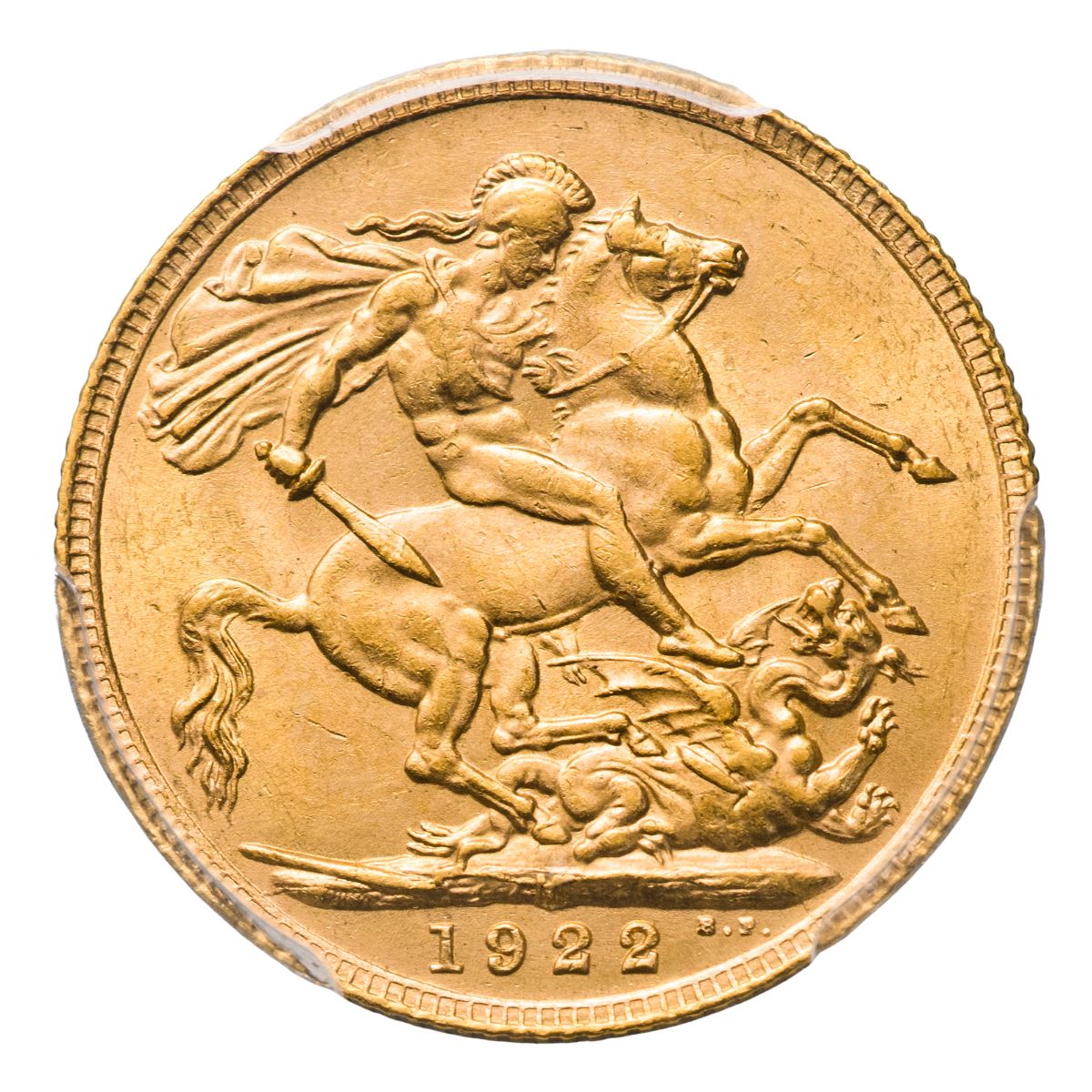 George V 1922M Gold Sovereign PCGS MS63 (Choice Uncirculated)