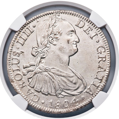 Spanish-American Charles IV 1788-1808 Mexico Silver 8 Reales NGC MS UNC Details