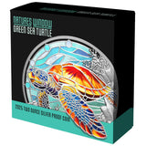 Nature’s Window Green Sea Turtle 2025 $5 Colour 2oz Silver Proof Coin