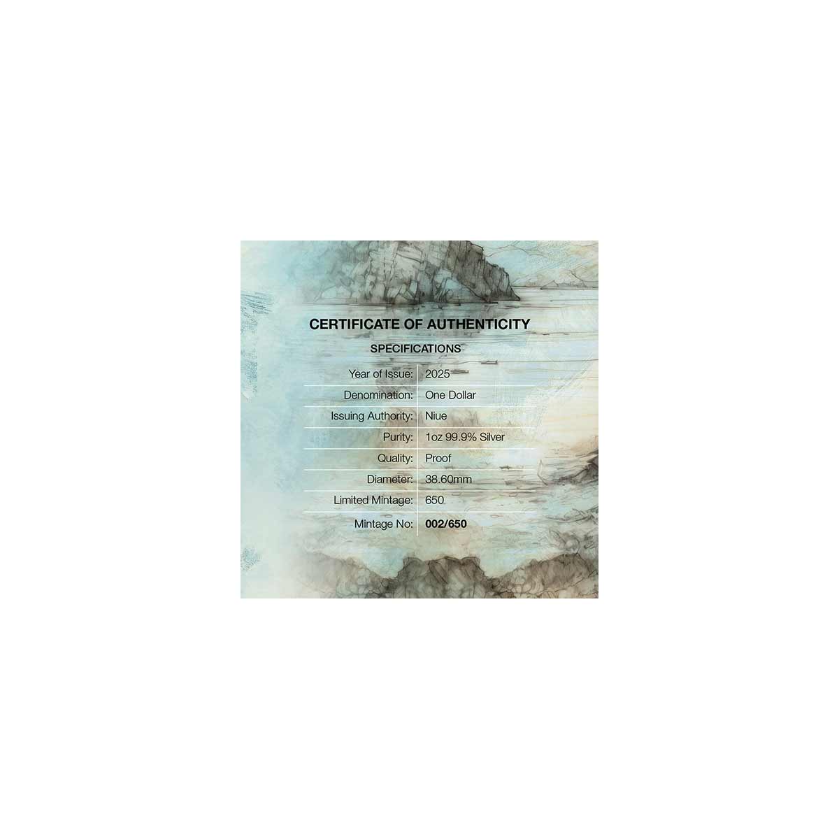 Charles Darwin & the Voyage of HMS Beagle 2025 $1 1oz Silver Proof Coin