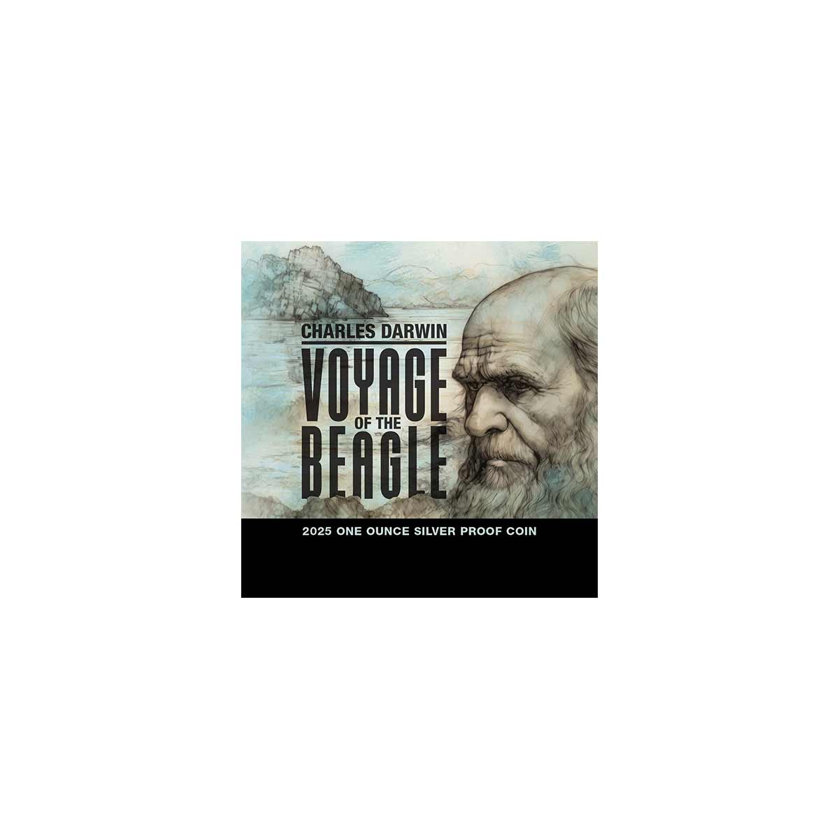 Charles Darwin & the Voyage of HMS Beagle 2025 $1 1oz Silver Proof Coin