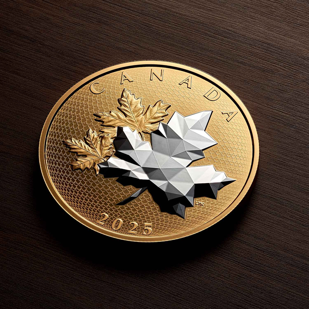 Maple Leaf 2025 $50 Gold-plated 5oz Silver Proof Coin