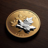 Maple Leaf 2025 $50 Gold-plated 5oz Silver Proof Coin