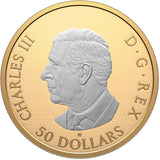 Maple Leaf 2025 $50 Gold-plated 5oz Silver Proof Coin