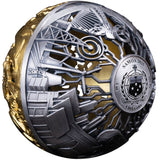 Nature & Technology 2025 $5 Filigree Gold-plated 2oz Silver Antique Spherical Coin