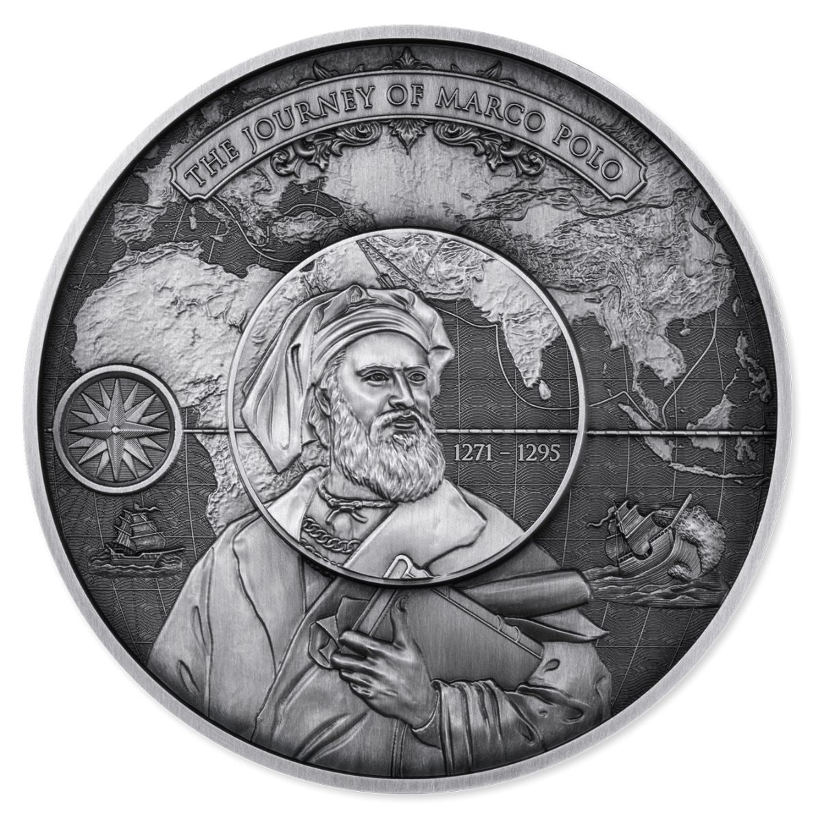 Marco Polo 2025 250Fr Silver Antique Coin