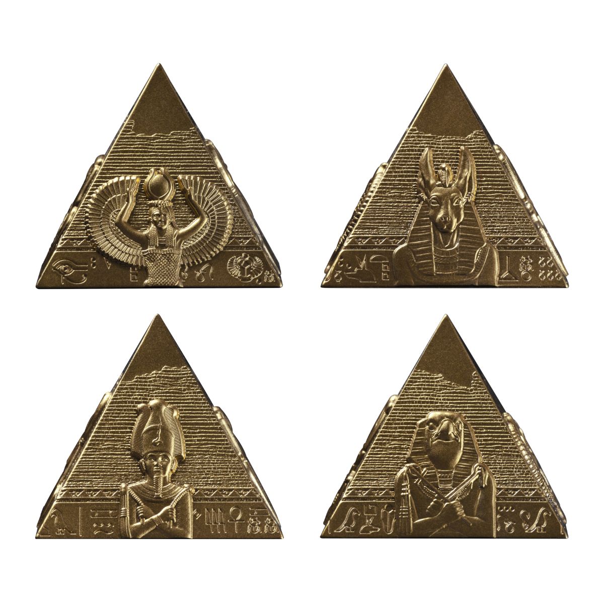 希少 THE GREAT PYRAMIDS OF GIZA 記念セット Pyramids of Giza 2025 Gold-plated Silver 3-Coin Set