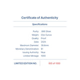 Seasons 2025 Winter $1 1oz Silver Proof Coin