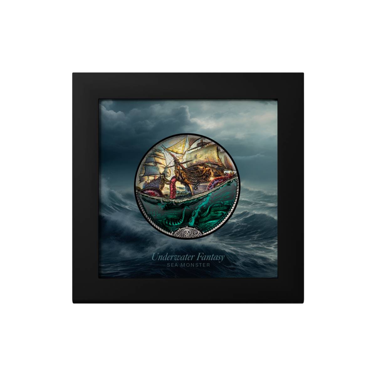 Sea Monster 2025 $20 Colour 3oz Silver Antique Coin