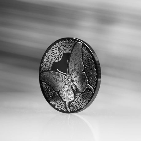 Butterfly 2025 $5 Obsidian Black 1oz Silver Coin