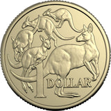 Australia Charles III 2025 $1 Aluminium-Bronze Uncirculated 20-Coin Heads/Heads or Tails/Tails RAM Mint Roll