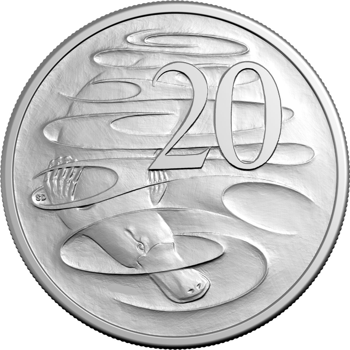 Australia Charles III 2025 20c Cupro-Nickel Uncirculated 20-Coin Heads/Heads or Tails/Tails RAM Mint Roll