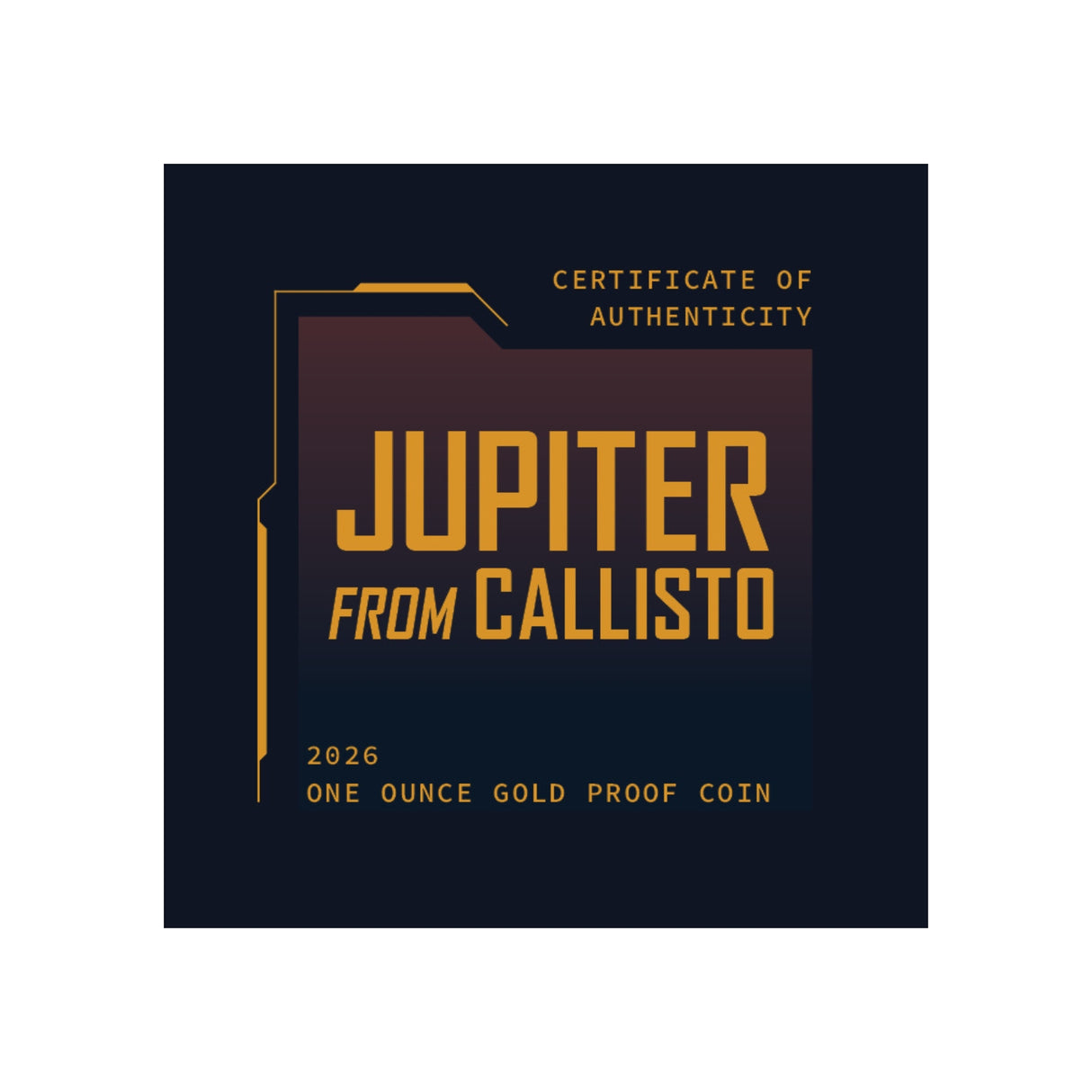 Jupiter from Callisto 2026 $100 1oz Gold Proof Coin